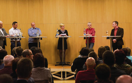 Wahlkampfdiskussion in Triesenberg