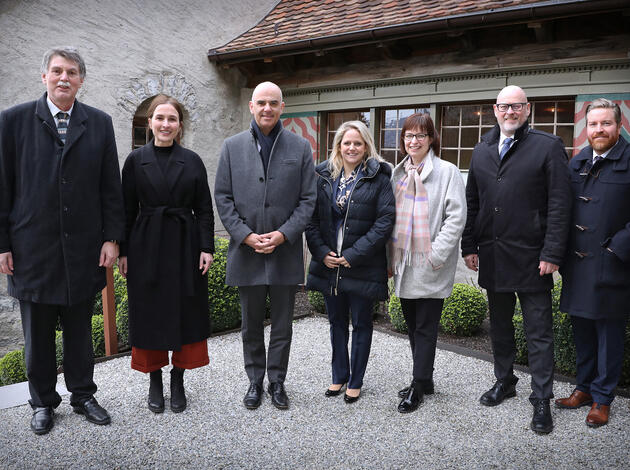 Bundesrat Alain Berset Besucht Liechtenstein