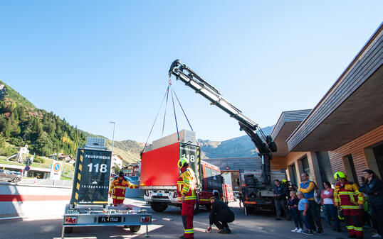 Fahrzeugeinweihung Löschanhänger der Feuerwehr Triesenberg