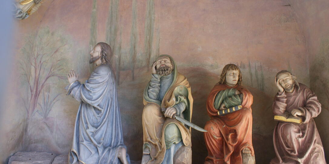 Figürliche Darstellung des Gründonnerstag-Geschehens gibt es in etlichen Orten. Hier in Neumarkt in der Oberpfalz im Bayern.