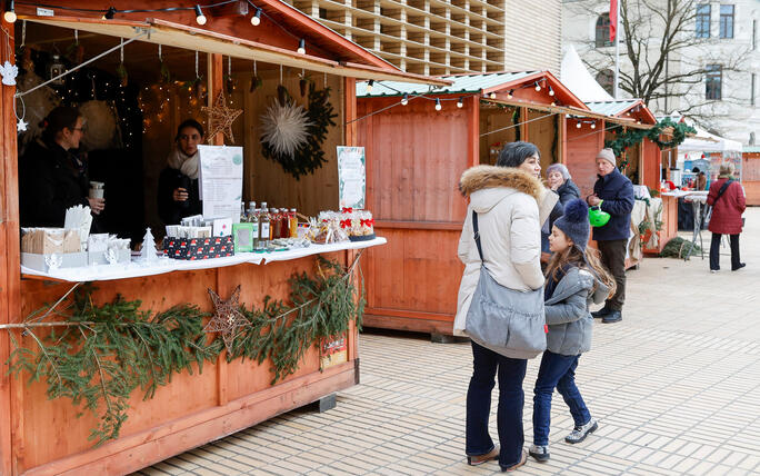 Weihnachtsmarkt, Vaduz, Liechtenstein.