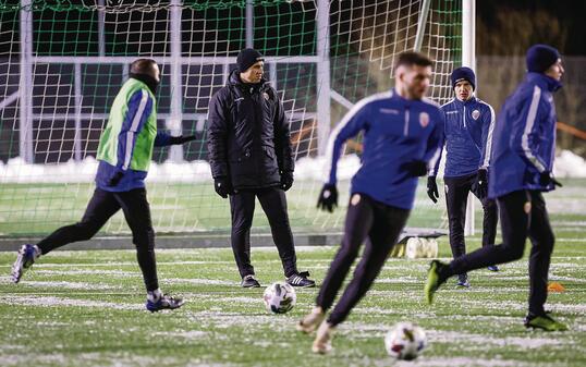 Liechtenstein Ruggell Fussball LFV Nati Training Martin Stocklasa