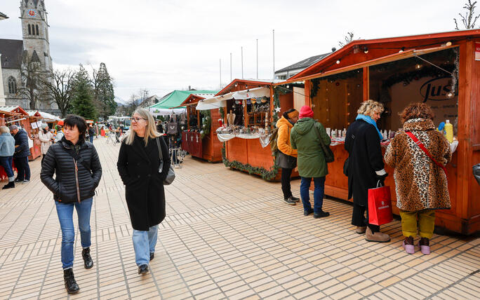 Weihnachtsmarkt, Vaduz, Liechtenstein.