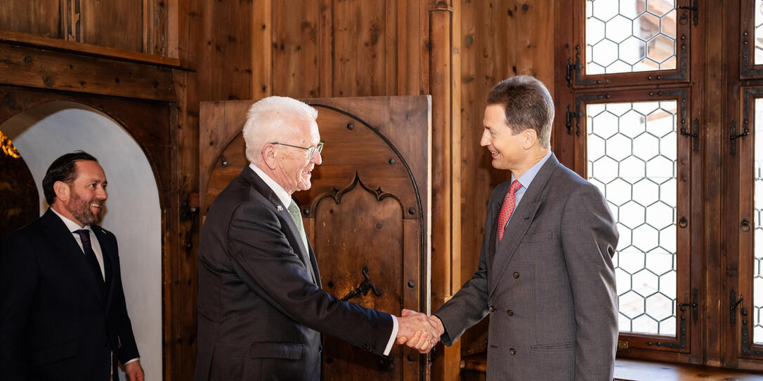 Besuch Winfried Kretschmann (MPr Baden-Württemberg) im Fürsten