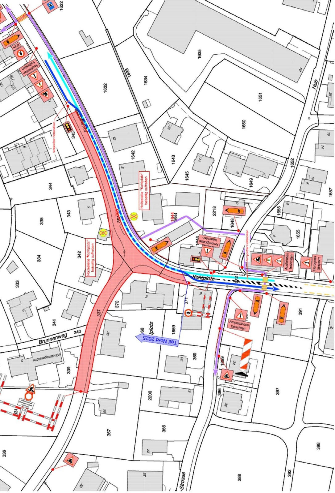 Visualisierung Strassensanierung Kohlplatz Frühjahr 2025