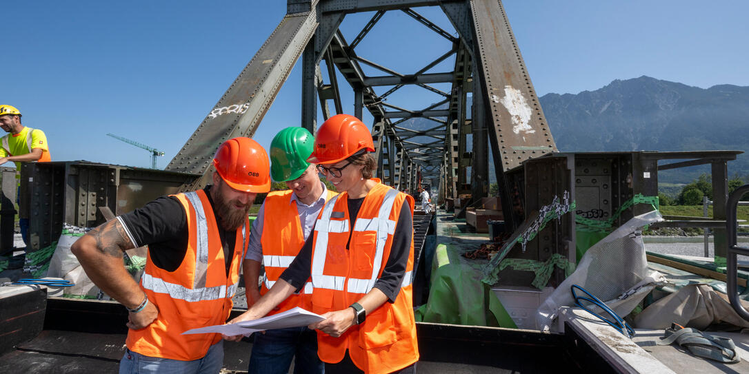 240827 Baustellenbesichtigung ÖBB Bahnbrücke von Buchs nach Sc