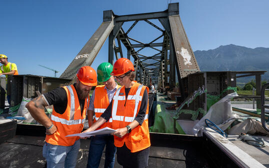 240827 Baustellenbesichtigung ÖBB Bahnbrücke von Buchs nach Sc