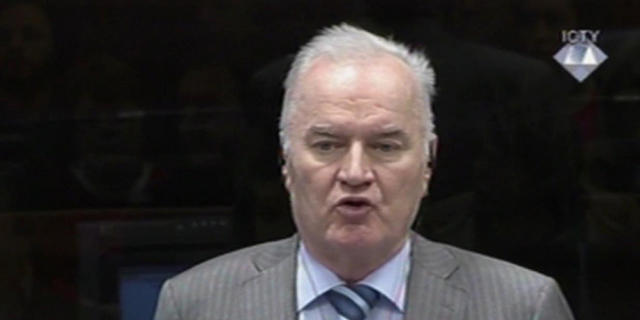 Mladic spricht im Januar 2014 vor dem UNO-Tribunal in Den Haag