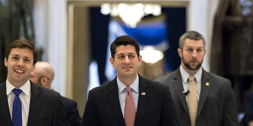 Die Republikaner schreiten zur Tat: Sprecher Paul Ryan anlässlich der Abstimmung im US-Repräsentantenhaus über eine Haushaltsmassnahme zur Rücknahme von "Obamacare".