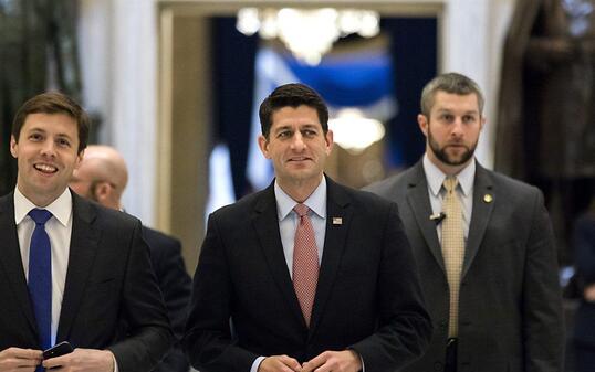 Die Republikaner schreiten zur Tat: Sprecher Paul Ryan anlässlich der Abstimmung im US-Repräsentantenhaus über eine Haushaltsmassnahme zur Rücknahme von "Obamacare".