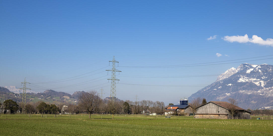 Hochspannungsleitung in Balzers