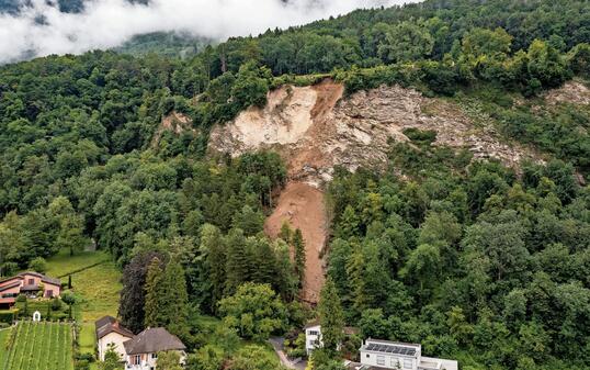 Erdrutsch in Vaduz