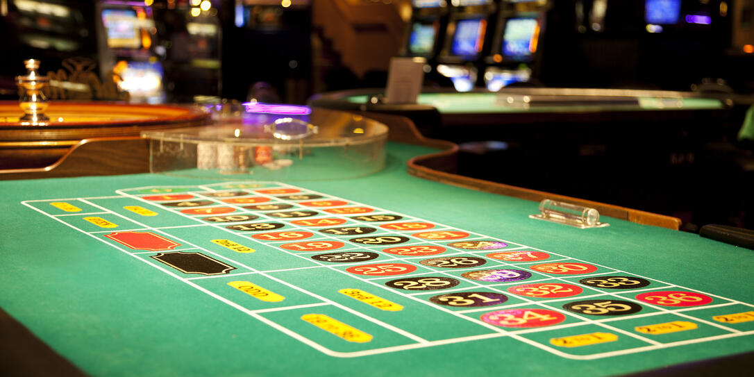 Roulette table in the casino