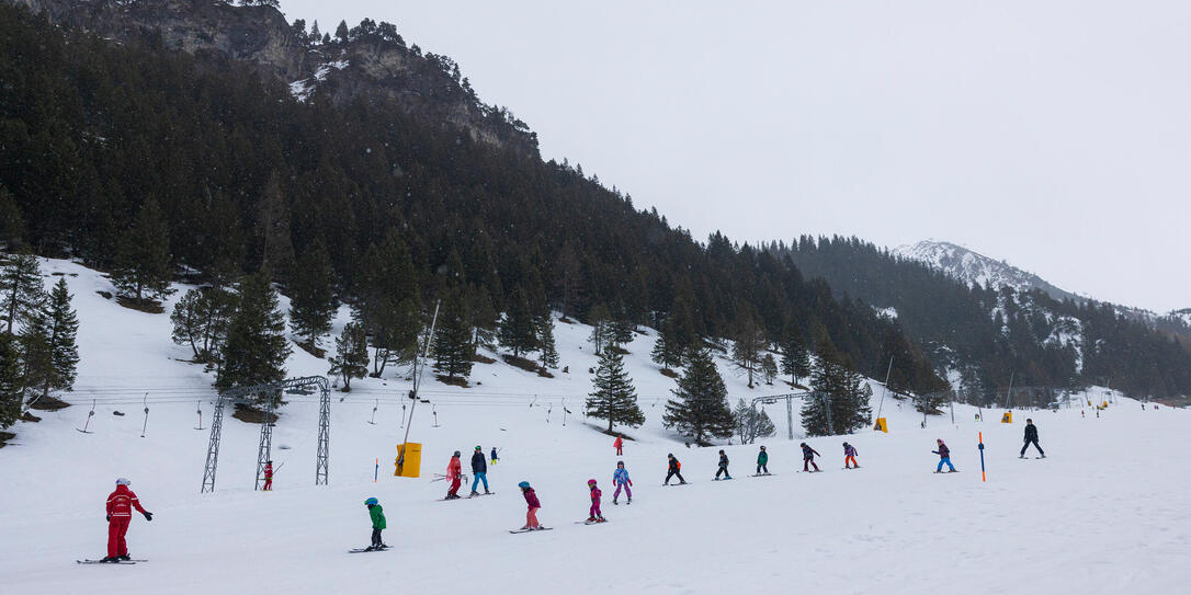 Skifahrer in Malbun