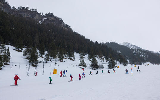 Skifahrer in Malbun