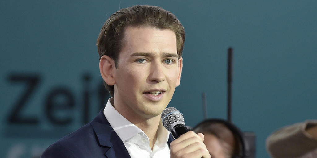 Sebastian Kurz anlässlich einer Wahl zum Bundesparteiobmann der ÖVP im Rahmen eines Bundesparteitages der ÖVP am Samstag in Linz.