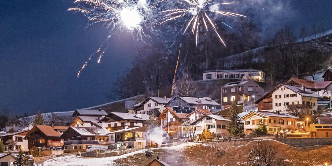 Feuerwerk in Triesenberg