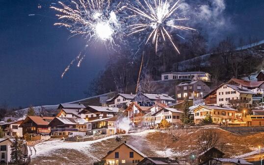 Feuerwerk in Triesenberg