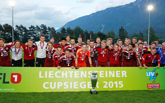 Der Fussball-Cupsieger 2015, der FC Vaduz.