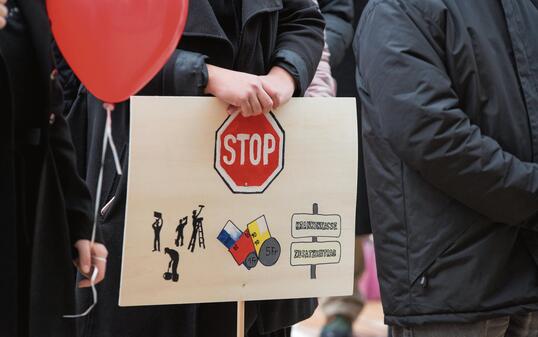 Demonstration gegen die Gesundheitskosten