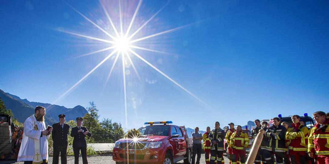 Fahrzeugeinweihung der Feuerwehr Triesenberg