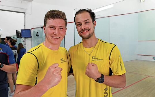 David Maier und Luca Wilhelmi (v.l.). Aus Teamkollegen an den Kleinstaatenspielen werden heute Konkurrenten.