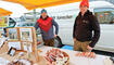 Werdenberger Bauernmarkt auf dem Marktplatz in Grabs., St. Gallen, Schweiz.