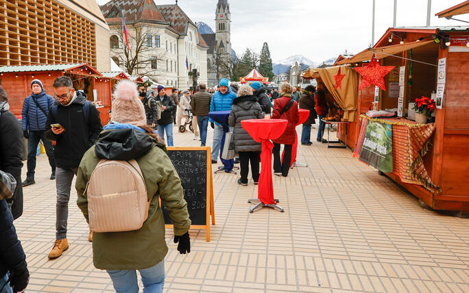 Weihnachtsmarkt, Vaduz, Liechtenstein.