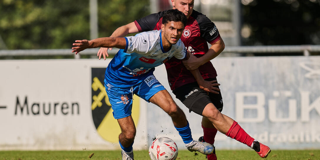 Josiah Daniel (l.) wird es mit der USV Eschen/Mauren morgen gegen Collina D’Oro nicht einfach haben um in Führung zu gehen.