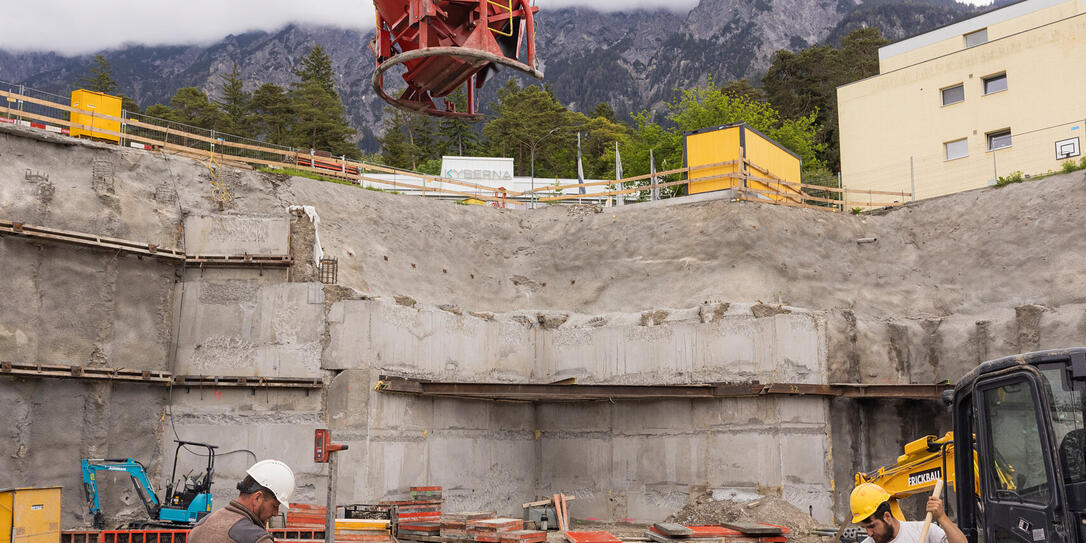 Baustelle in Vaduz