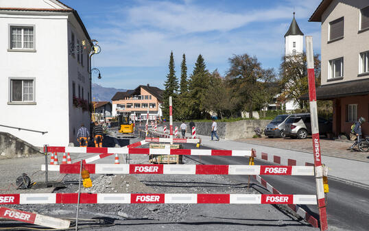 Baustelle Höfle in Balzers