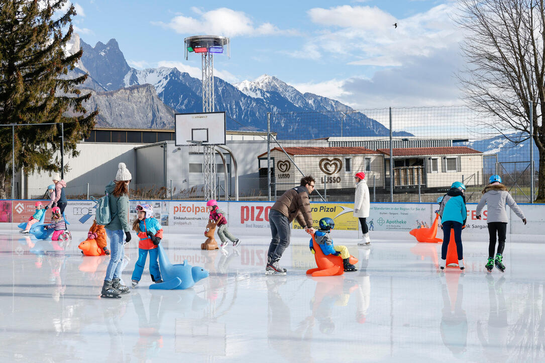 Iisfäscht in Sargans, St. Gallen, Schweiz.