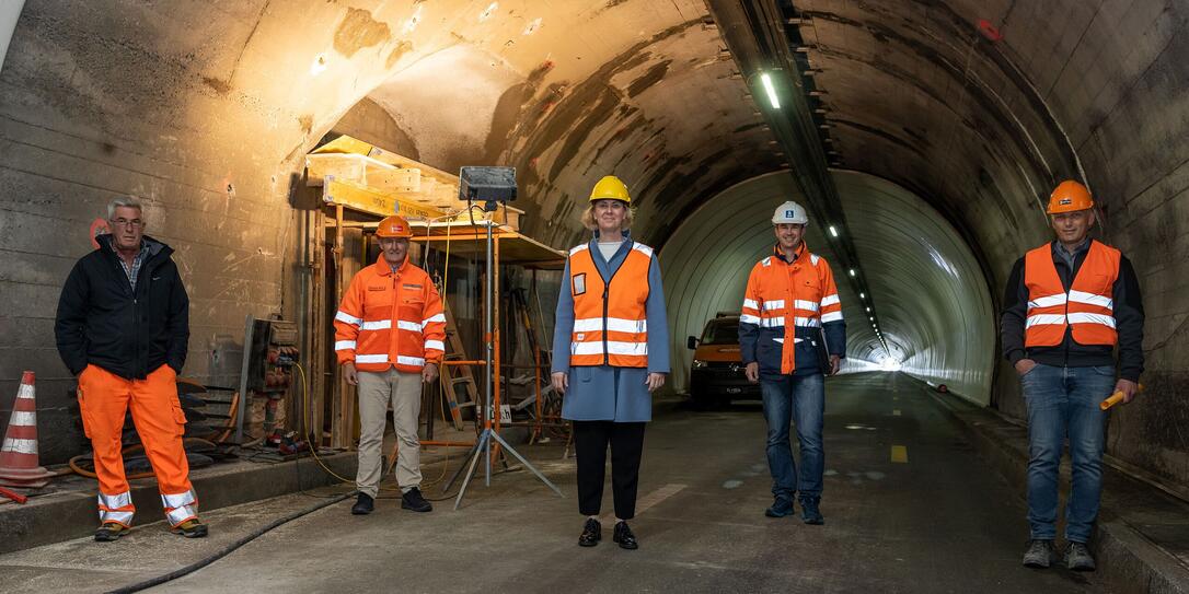 Besichtigung ÇSanierung Tunnel Gnalp-Steg