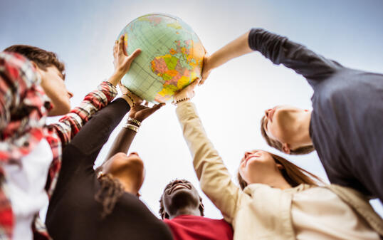 teenagers reaching the world at campus