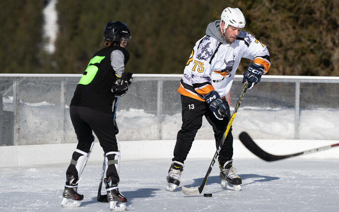 Pond Hockey Turnier in Malbun